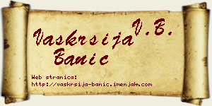 Vaskrsija Banić vizit kartica